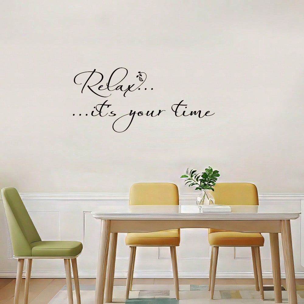 Home Bathroom Wall Tiles - Relax It's Your Time Flower Wall