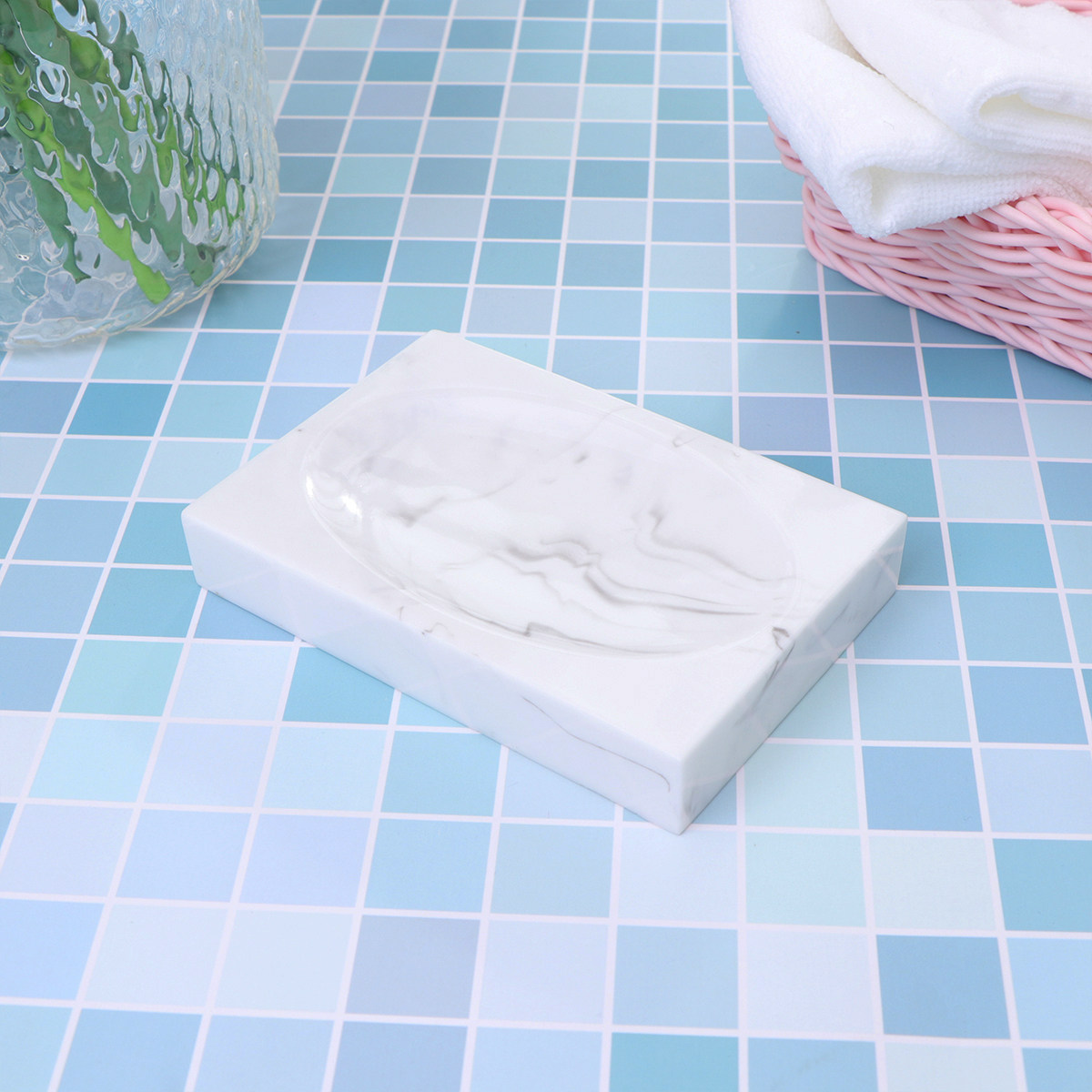 Home Bathroom Cleaning - 1Pcs Soap Holder Simple Ink Painting