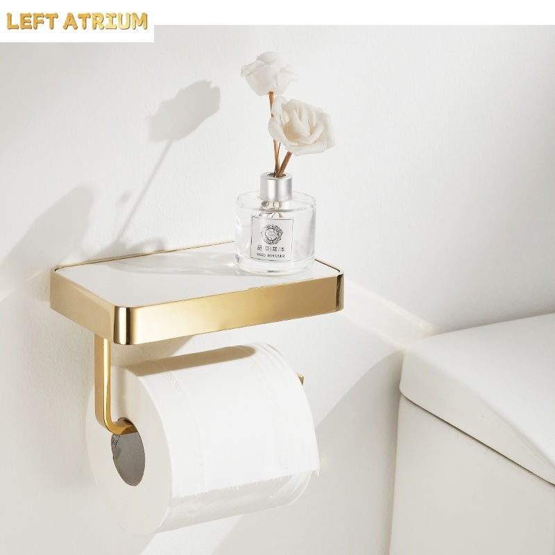 Home Bathroom Paper Towel Holder - Metal Tissue Holder Rock Slab Paper