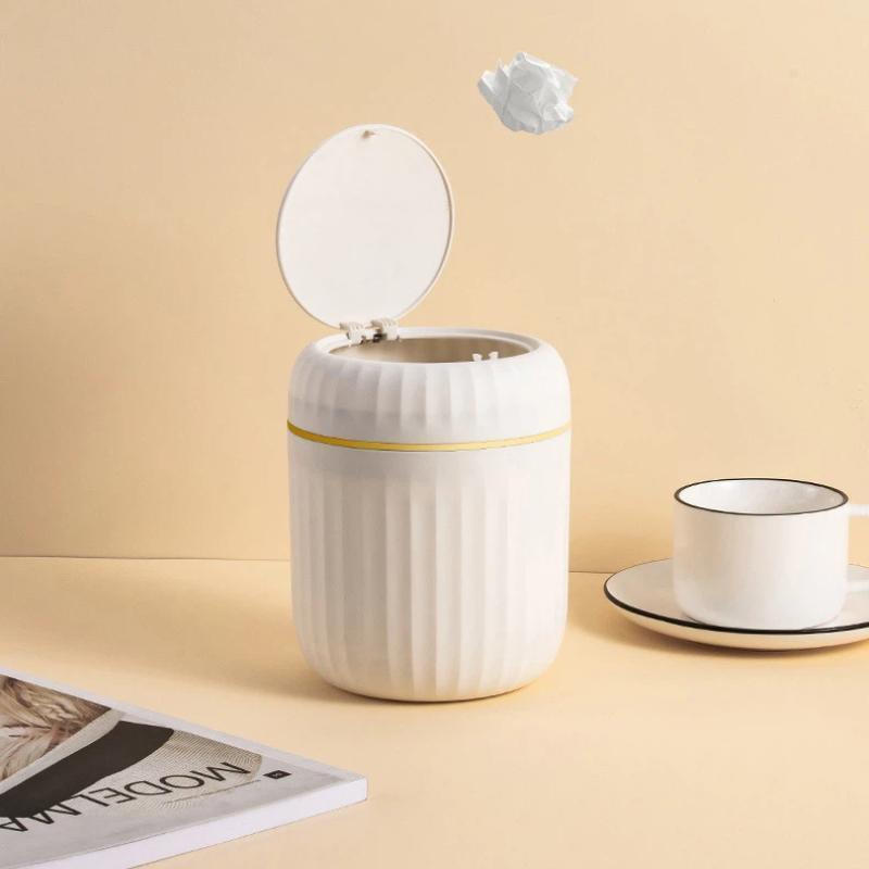 Mini Desktop Trash Can Press T - Home Bathroom Trash Can recension och pris