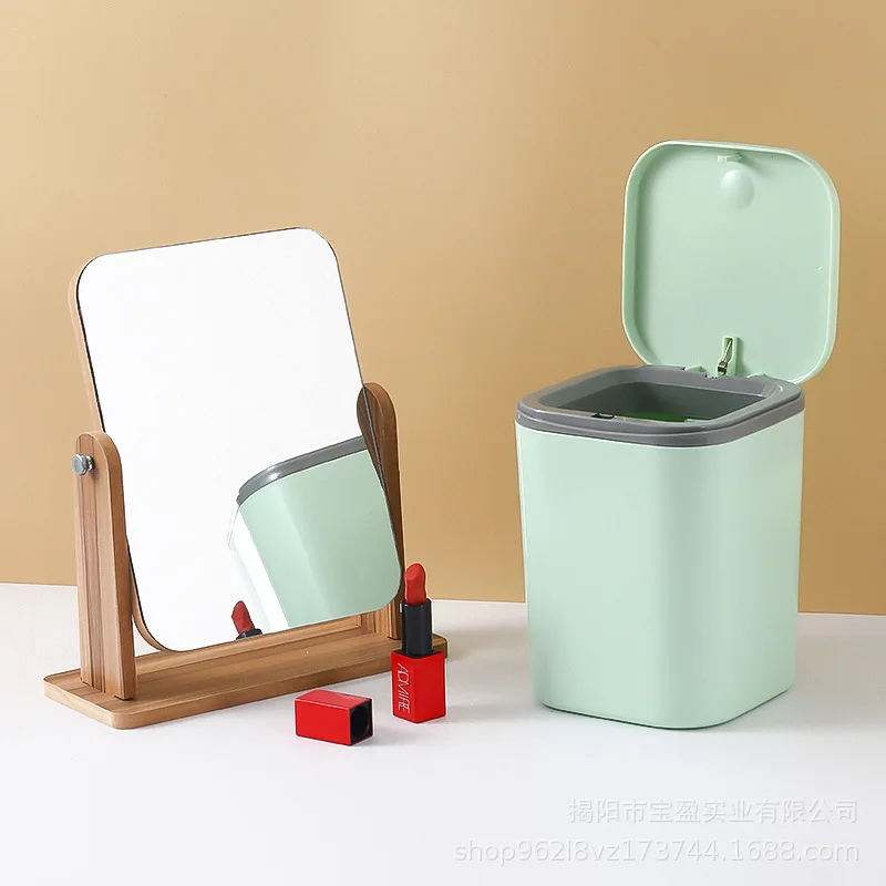 Plastic Press Top Lid Trash Ca - Home Bathroom Trash Can recension och pris