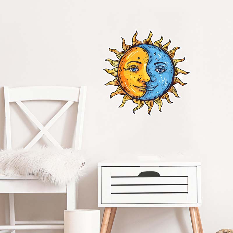 Sun and Moon Wall Sticker Bath - Home Bathroom Wall Tiles recension och pris