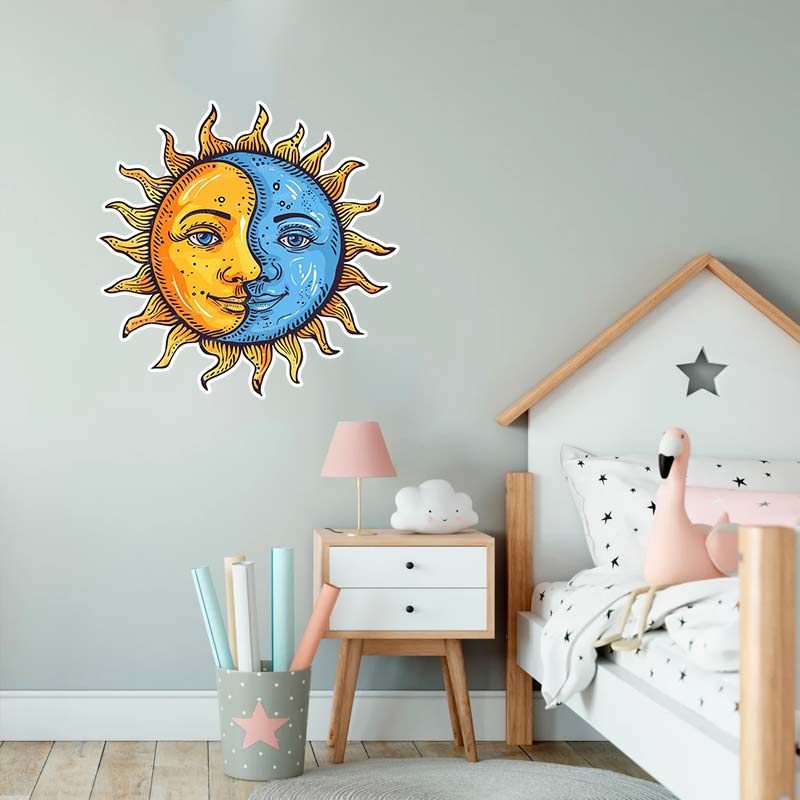 Sun and Moon Wall Sticker Bath - Home Bathroom Wall Tiles recension och pris