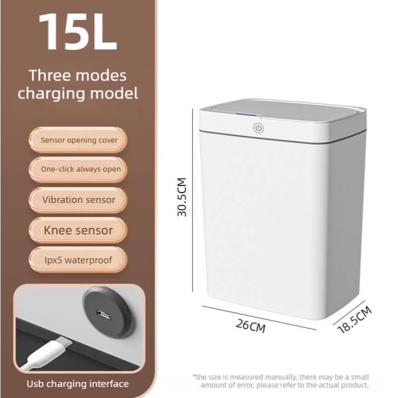 New Arrival Touchless USB Rech - Home Bathroom Trash Can recension och pris