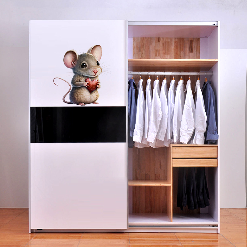 C228# Cute Mouse Wall Sticker  - Home Bathroom Wall Tiles recension och pris