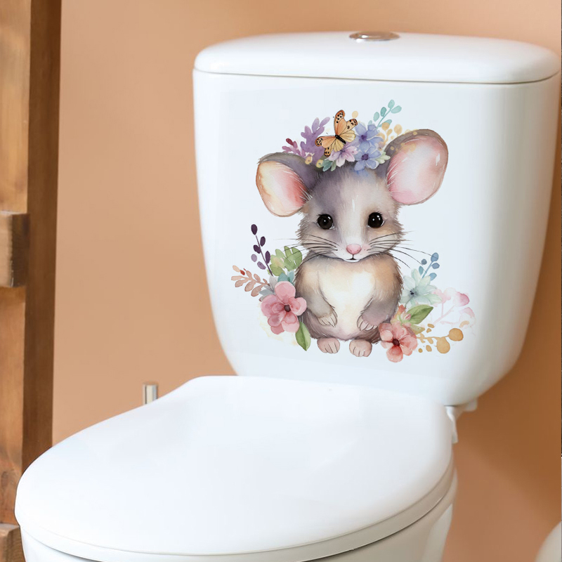 C228# Cute Mouse Wall Sticker  - Home Bathroom Wall Tiles recension och pris
