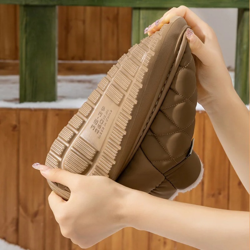 Winter Fleece Lined Slippers A - Home Outside Bathroom recension och pris