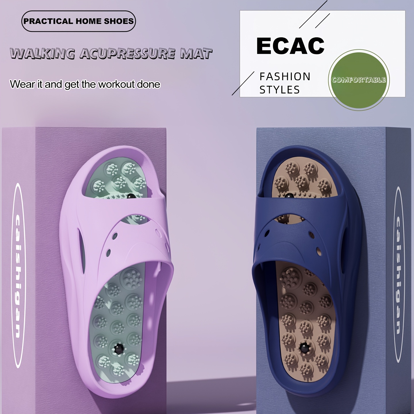 Women Men EVA Massage Slippers - Home Bathroom Size recension och pris