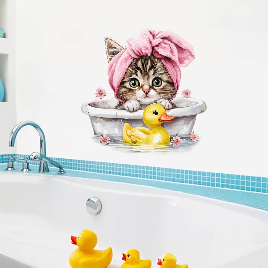 Cute cartoon Cat Bathroom Wall - Home Bathroom Wall Tiles recension och pris