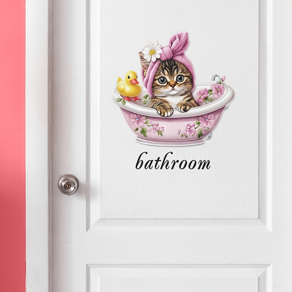 Cute cartoon Cat Bathroom Wall - Home Bathroom Wall Tiles recension och pris
