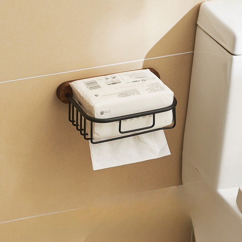 Solid Wood Tissue Holder Witho - Home Bathroom Paper Towel Holder recension och pris