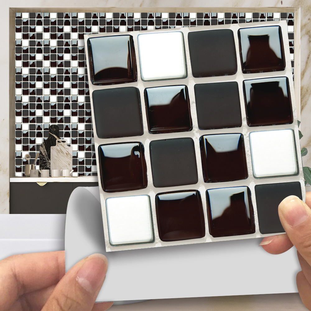 Black & White Marble Mosaic Ti - Home Bathroom Wall Tiles recension och pris
