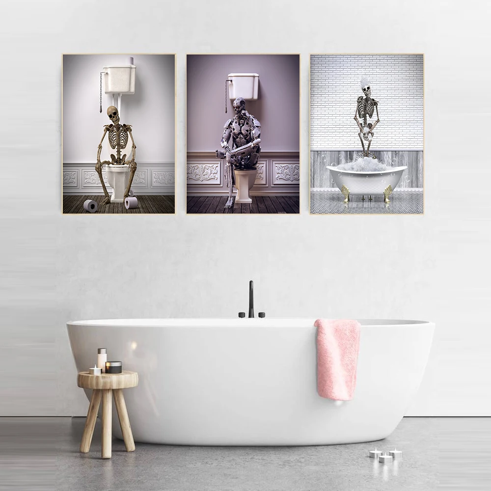 Tub Skeleton Poster Print Bath - Home Bathroom Tub recension och pris