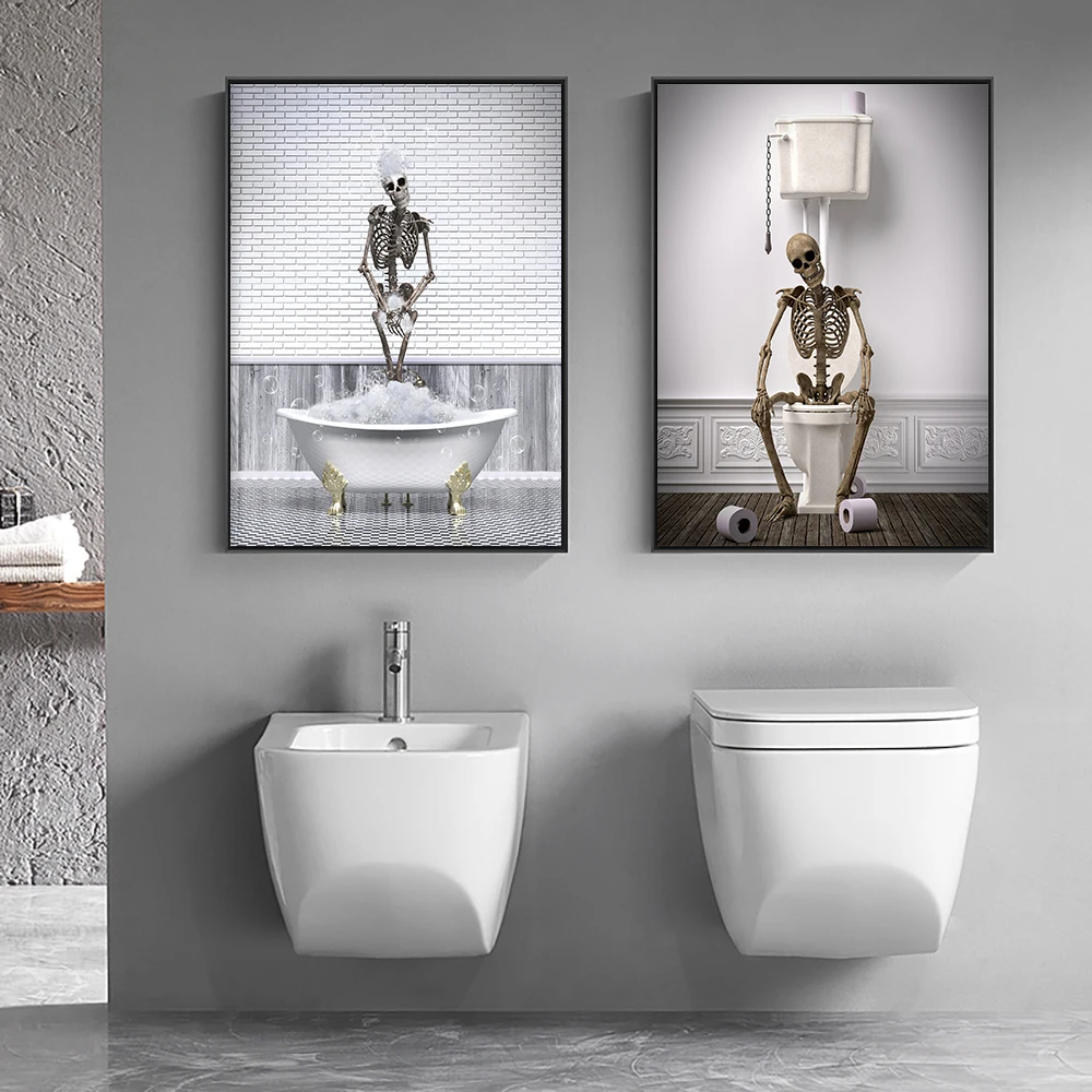 Tub Skeleton Poster Print Bath - Home Bathroom Tub recension och pris