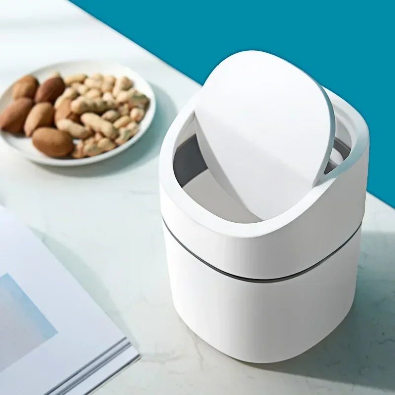 Mini Small Waste Bins Desktop  - Home Bathroom Trash Can recension och pris