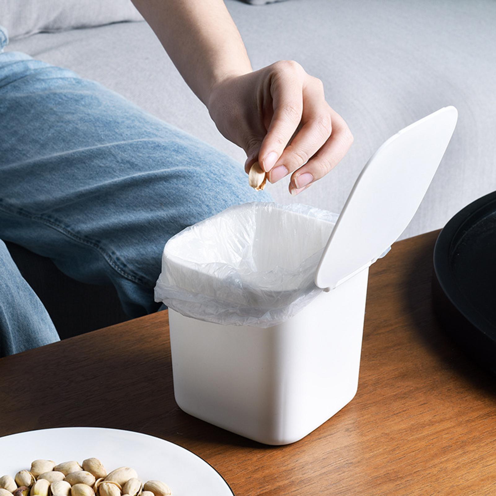 Mini Trash Can with Lid Small  - Home Bathroom Trash Can recension och pris