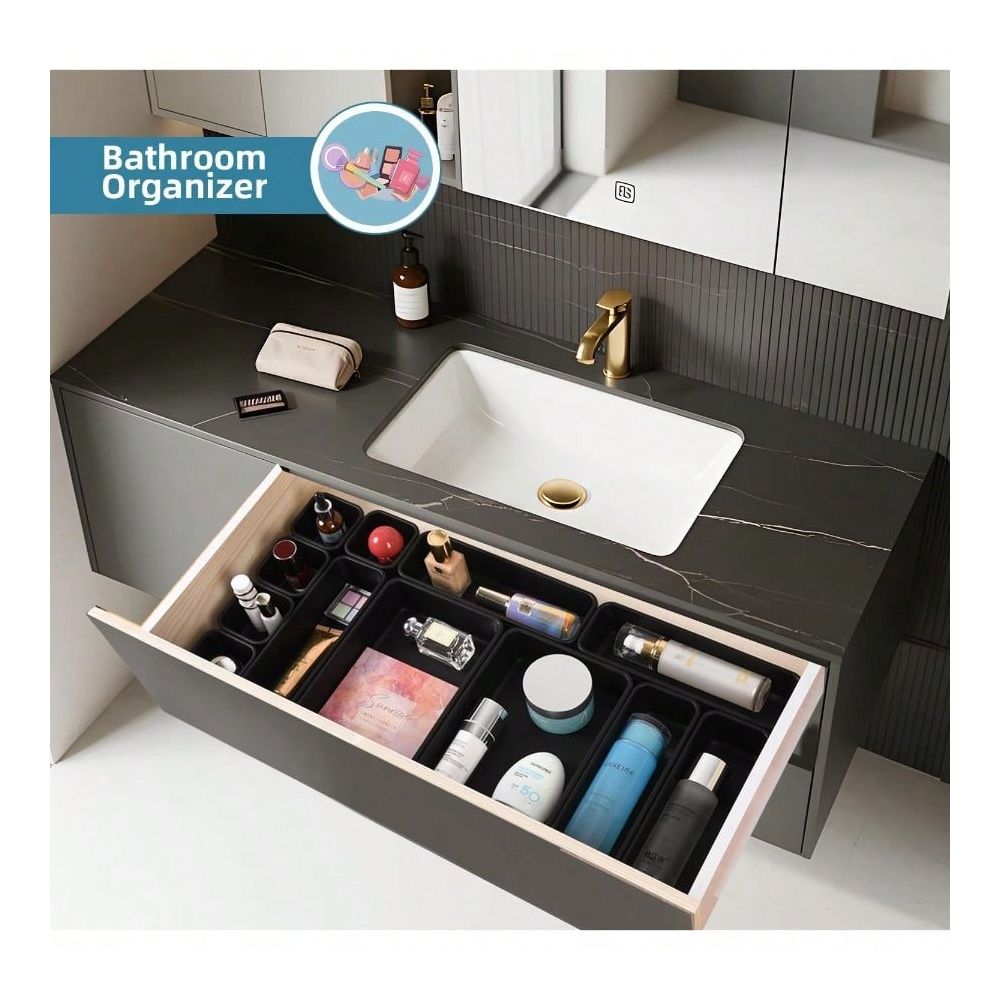 25 PCS Black Drawer Organizer  - Home Bathroom Gadgets recension och pris