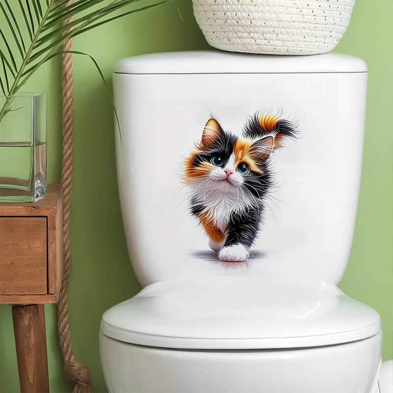 Cute Fox/Spotted Cat Toilet Co - Home Bathroom Wall Tiles recension och pris