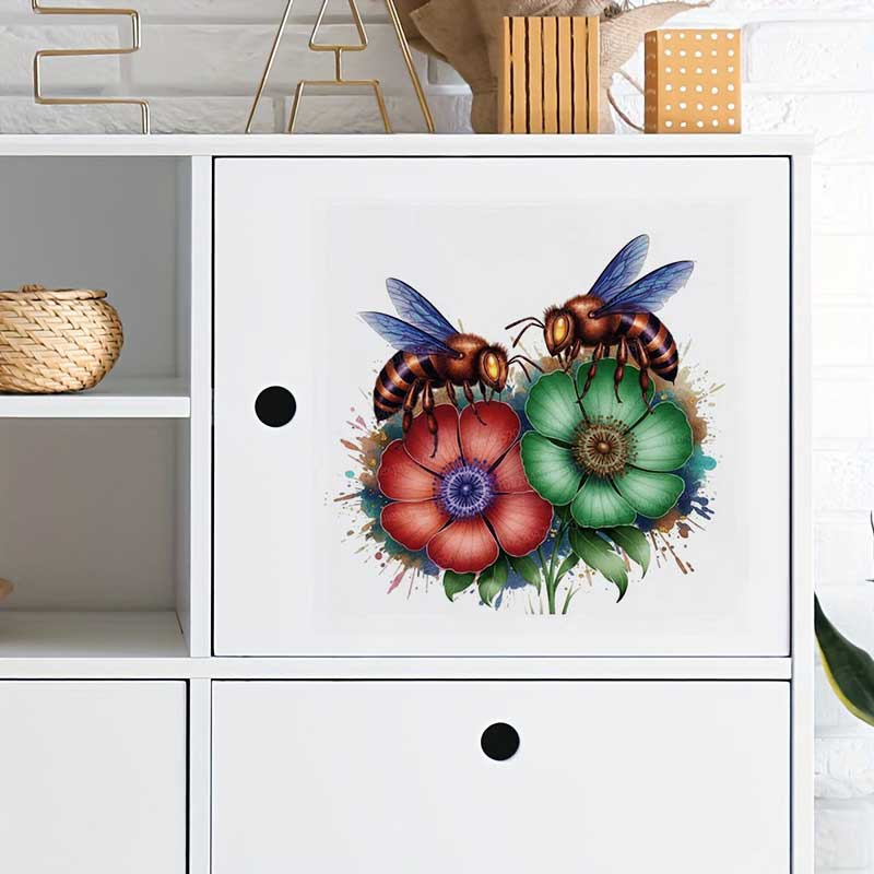 Watercolor Bee Purple Flower W - Home Bathroom Wall Tiles recension och pris