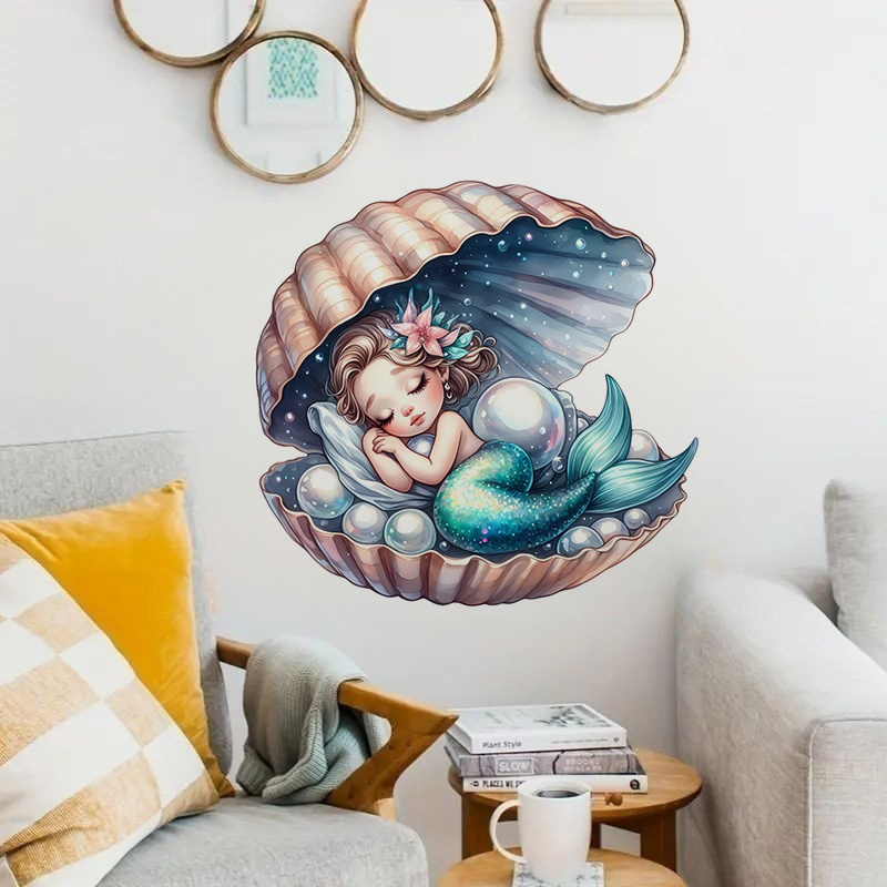 Pretty Mermaid Sticker, Water- - Home Bathroom Wall Tiles recension och pris