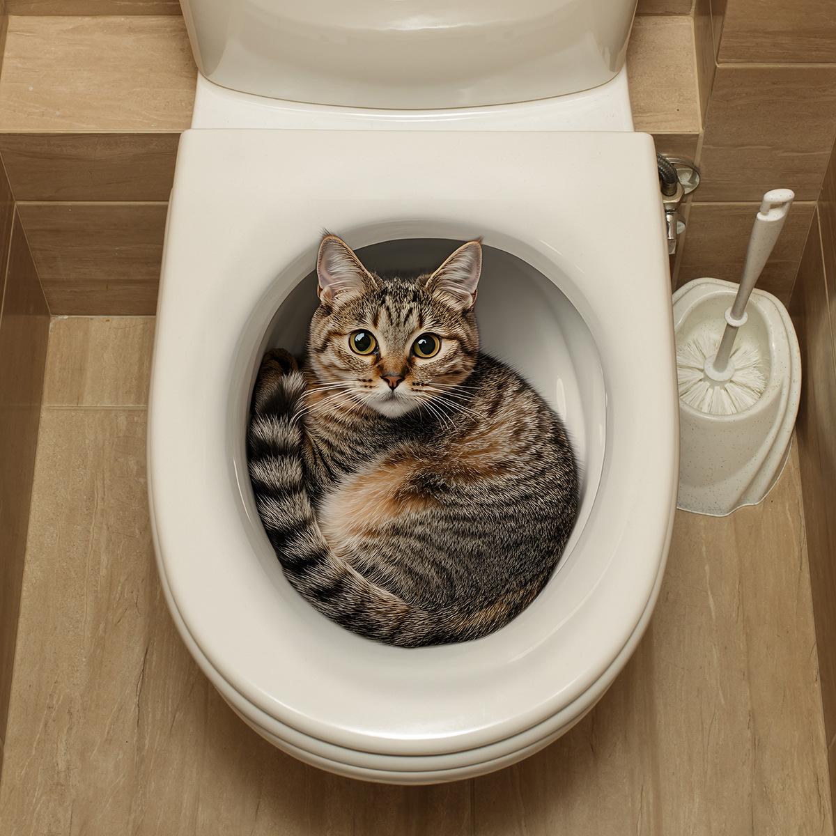 3D Funny Cat Toilet Sticker Ba - Home Bathroom Gadgets recension och pris
