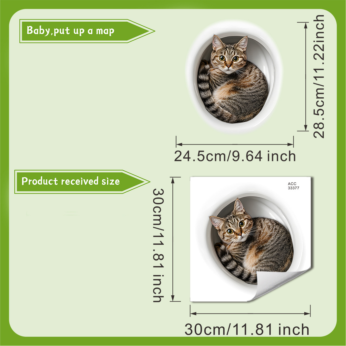 3D Funny Cat Toilet Sticker Ba - Home Bathroom Gadgets recension och pris
